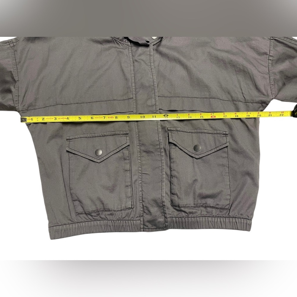 Hollister  NWT Gray Utility Jacket Women's Size Small Full Zip Y2K Cropped - Picture 7 of 12